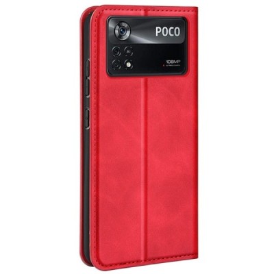 Xiaomi Poco X4 Pro „Split“ sērijas sarkans atvērams maciņš, maks | Vacins.lv