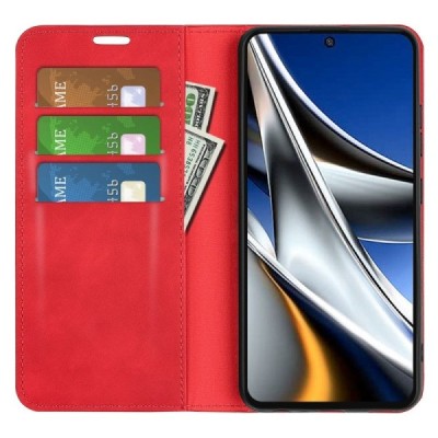 Xiaomi Poco X4 Pro „Split“ sērijas sarkans atvērams maciņš, maks | Vacins.lv