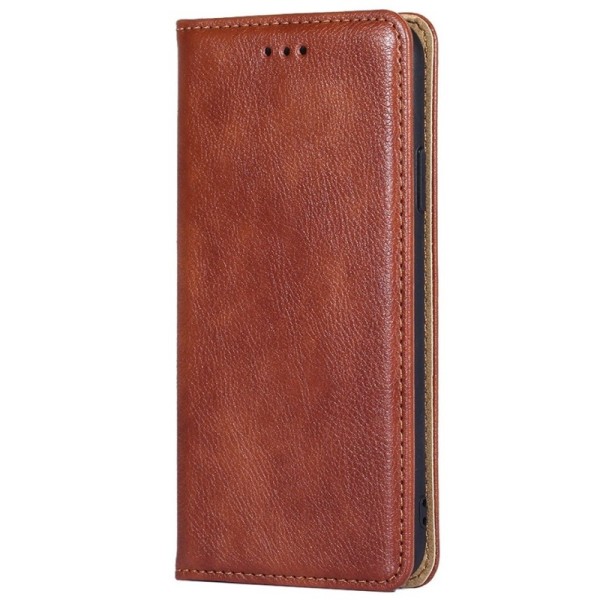 Solīds atvērams maciņš - brūns (Galaxy S22 Ultra 5G)