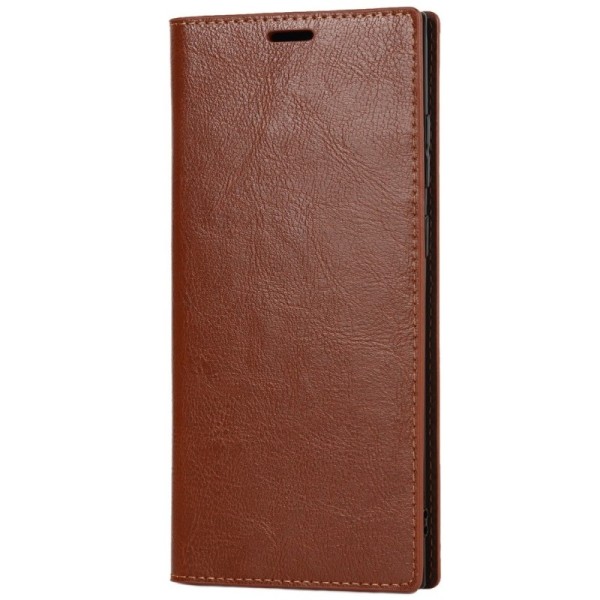 „Deluxe“ atvērams maciņš - gaiši brūns (Galaxy S22 Ultra 5G)