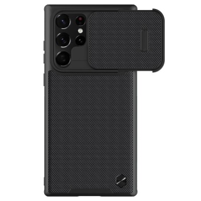 Samsung Galaxy S22 Ultra 5G (SM-S908X) „Nillkin“ Textured melns apvalks | vacins.lv