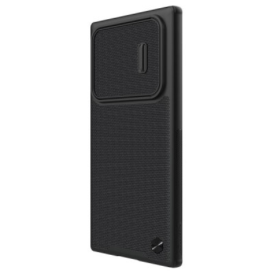 Samsung Galaxy S22 Ultra 5G (SM-S908X) „Nillkin“ Textured juodas dėklas, nugarėlė su kameros apsauga | Priedai.lt