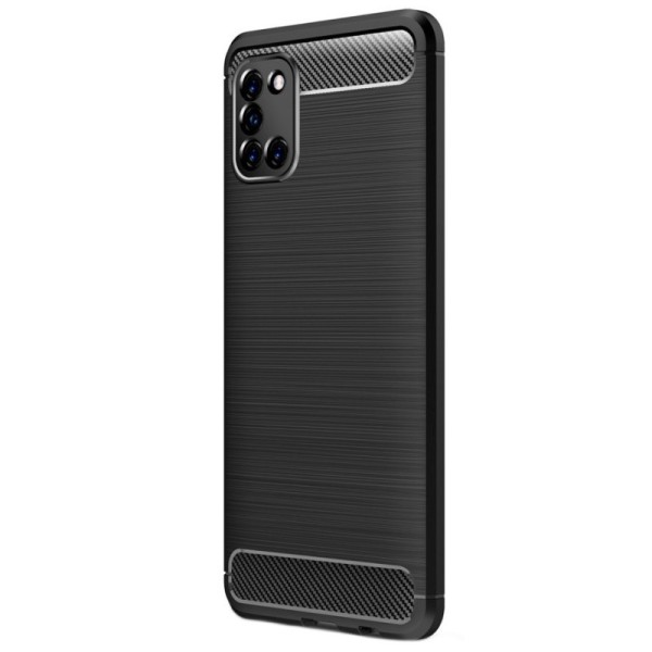 „Carbon“ kieto silikono (TPU) dėklas - juodas (Galaxy A31)