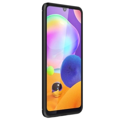 Samsung Galaxy A31 (A315F) Carbon kieto silikono TPU juodas dėklas - nugarėlė | Priedai.lt