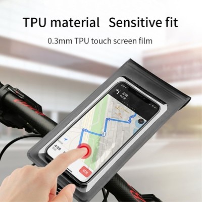 Handlebar juodas vandeniui atsparus dviračio dėklas - įmautė (XL+) | Priedai.LT