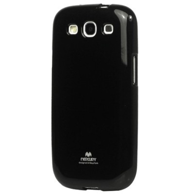 Samsung Galaxy S3 i9300 Mercury juodas kieto silikono tpu dėklas - nugarėlė / Priedai.lt