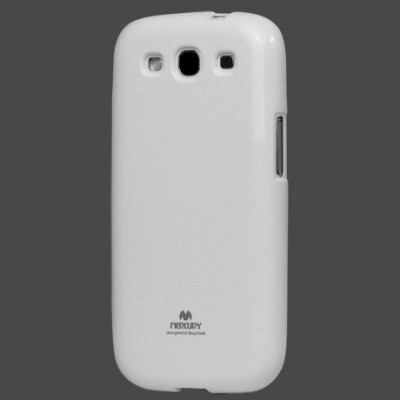 Samsung Galaxy S3 i9300 Mercury baltas kieto silikono tpu dėklas - nugarėlė / Priedai.lt