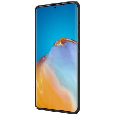 Huawei P50 Pro Nillkin Frosted Shield juodas plastikinis dėklas, nugarėlė | Priedai.lt