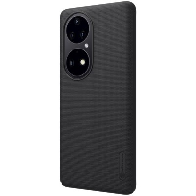 Huawei P50 Pro Nillkin Frosted Shield juodas plastikinis dėklas, nugarėlė | Priedai.lt