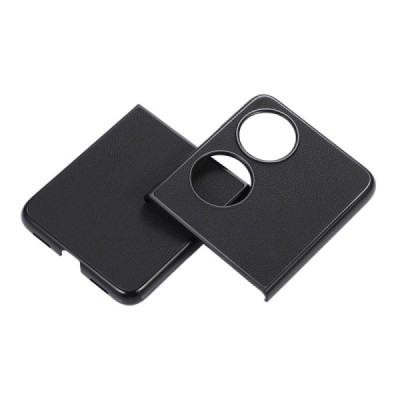 Huawei P50 Pocket Deluxe Leather melns ādas plastika apvalks | Vacins.lv