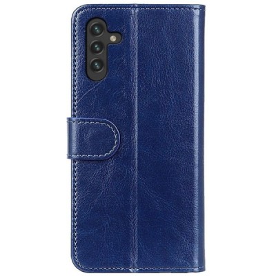 Samsung Galaxy A13 5G (A04s) atverčiamas mėlynas odinis dėklas - piniginė | Priedai.lt