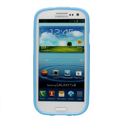 Samsung Galaxy S3 i9300 Mercury šviesiai mėlynas kieto silikono tpu dėklas - nugarėlė / Priedai.lt