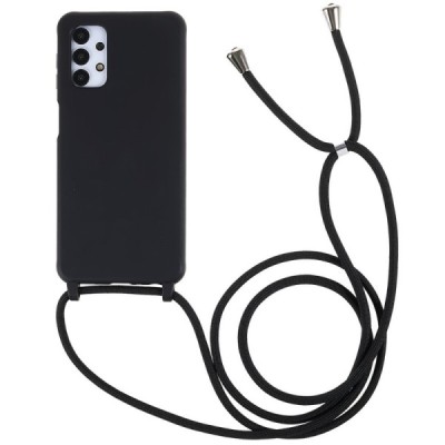 Samsung Galaxy A13 5G (4G) Strap cieta silikona (TPU) melns apvalks | vacins.lv