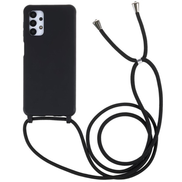 „Strap“ cieta silikona (TPU) apvalks - melns (Galaxy A13 4G / A13 5G / A04s)