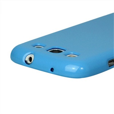 Samsung Galaxy S3 i9300 Mercury šviesiai mėlynas kieto silikono tpu dėklas - nugarėlė / Priedai.lt