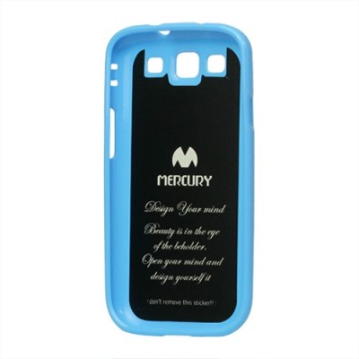 Samsung Galaxy S3 i9300 Mercury šviesiai mėlynas kieto silikono tpu dėklas - nugarėlė / Priedai.lt