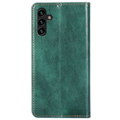 Solidus Samsung Galaxy A13 5G (A04s) žalias odinis atverčiamas dėklas | Priedai.lt