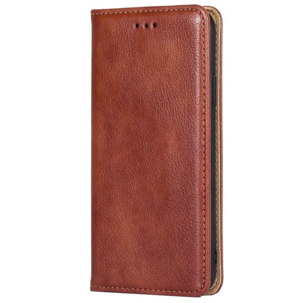 Solīds atvērams maciņš - brūns (Galaxy A53)