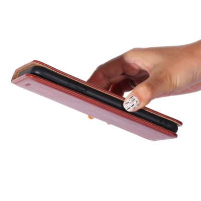 Samsung Galaxy A53 5G (SM-A536B) Solīds brūns ādas atvērams maciņš | Vacins.lv