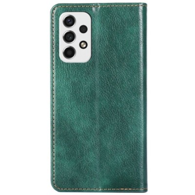 Samsung Galaxy A53 5G (SM-A536B) Solīds zaļš ādas atvērams maciņš | Vacins.lv