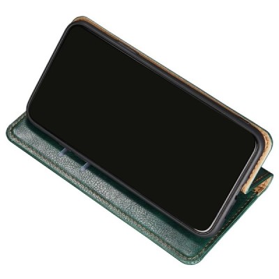 Samsung Galaxy A53 5G (SM-A536B) Solīds zaļš ādas atvērams maciņš | Vacins.lv