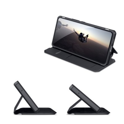 Samsung Galaxy A53 5G (SM-A536B) Dux Ducis Skin X sērijas melns ādas atvērams maciņš | Vacins.lv