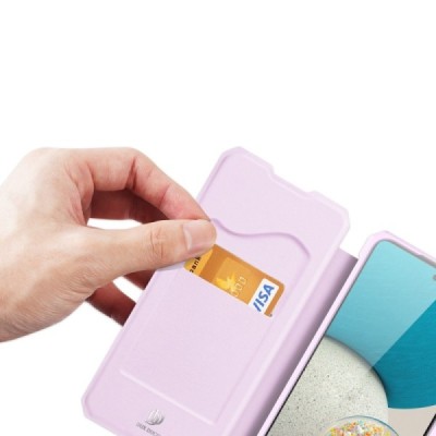 Samsung Galaxy A53 5G (SM-A536B) Dux Ducis Skin X sērijas rozs ādas atvērams maciņš | Vacins.lv