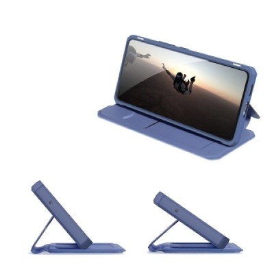 Samsung Galaxy A53 5G (SM-A536B) Dux Ducis Skin X sērijas zils ādas atvērams maciņš | Vacins.lv