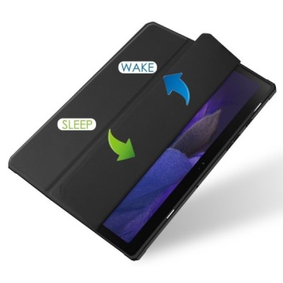 Samsung Galaxy Tab A8 10.5 2021 (X200, X205) „Deluxe“ atvēramais melns maciņš | Vacins.lv