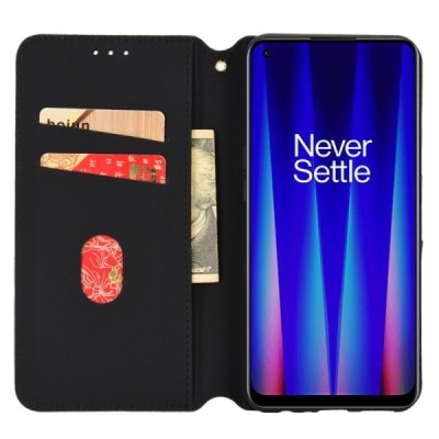 OnePlus Nord CE 2 „Rhombus“ sērijas melns atvērams maciņš, maks | Vacins.lv