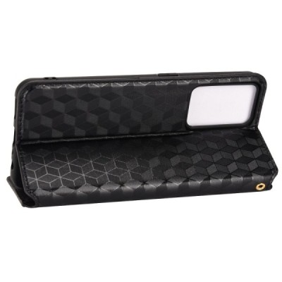 OnePlus Nord CE 2 „Rhombus“ sērijas melns atvērams maciņš, maks | Vacins.lv