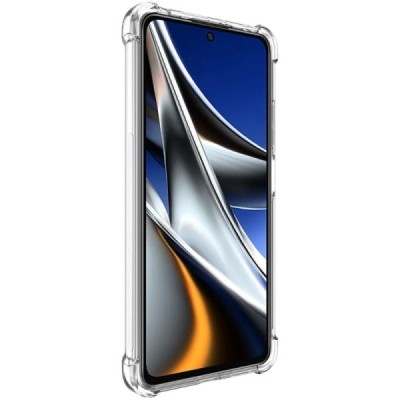 Xiaomi Poco X4 Pro Imak pastiprinātas aizsardzības cieta silikona (TPU) dzidrs vāciņš + ekrāna aizsargplēve | Vacins.lv