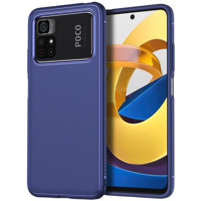 Xiaomi Poco X4 Pro cieta silikona (TPU) zils apvalks | vacins.lv