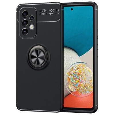 Samsung Galaxy A53 5G (SM-A536B) „Ring“ Kickstand (TPU) melns apvalks | vacins.lv