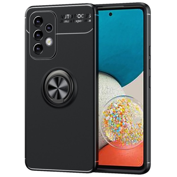 „Ring“ Kickstand (TPU) apvalks - melns (Galaxy A53)