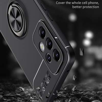 Samsung Galaxy A53 5G (SM-A536B) „Ring“ Kickstand (TPU) melns apvalks | vacins.lv