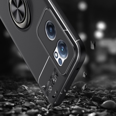 OnePlus Nord CE 2 „Ring“ Kickstand (TPU) melns apvalks | vacins.lv