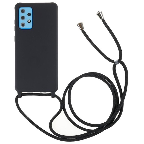 „Strap“ cieta silikona (TPU) apvalks - melns (Galaxy A53)