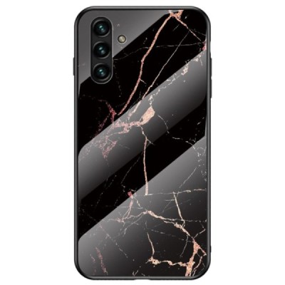 Samsung Galaxy A13 5G (A04s) „Marble“ cieta silikona (TPU) melns / zelta apvalks | vacins.lv