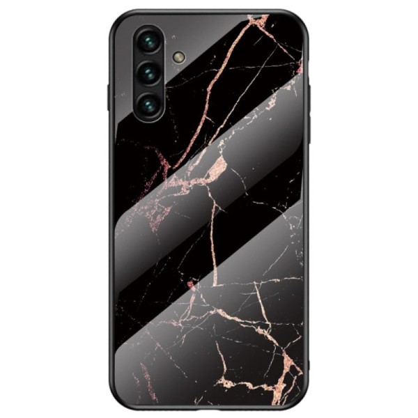 „Marble“ cieta silikona (TPU) apvalks - melns / zelta (Galaxy A13 5G / A04s)