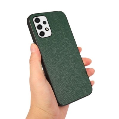 Samsung Galaxy A53 5G (SM-A536B) „Deluxe Leather“ zaļš ādas apvalks | Vacins.lv