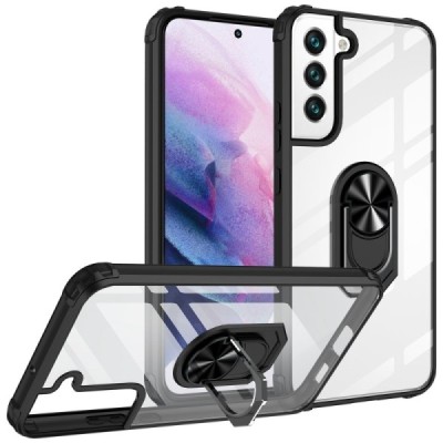 Samsung Galaxy A13 5G (A04s) „Fashion“ Kickstand kieto silikono TPU skaidrus dėklas - nugarėlė | Priedai.lt