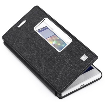 Huawei Ascend P7 ādas atvēramais melns TakeFans Charm maciņš / Vacins.lv