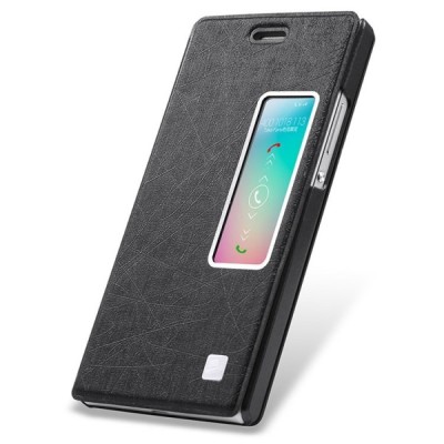 Huawei Ascend P7 ādas atvēramais melns TakeFans Charm maciņš / Vacins.lv