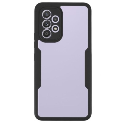 Samsung Galaxy A53 5G (SM-A536B) „Frame“ 360 (dzidrs) melns cieta silikona (TPU) apvalks | vacins.lv