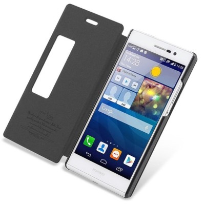 Huawei Ascend P7 ādas atvēramais melns TakeFans Charm maciņš / Vacins.lv