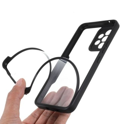 Samsung Galaxy A53 5G (SM-A536B) „Frame“ 360 (dzidrs) melns cieta silikona (TPU) apvalks | vacins.lv