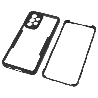 Samsung Galaxy A53 5G (SM-A536B) „Frame“ 360 (dzidrs) melns cieta silikona (TPU) apvalks | vacins.lv