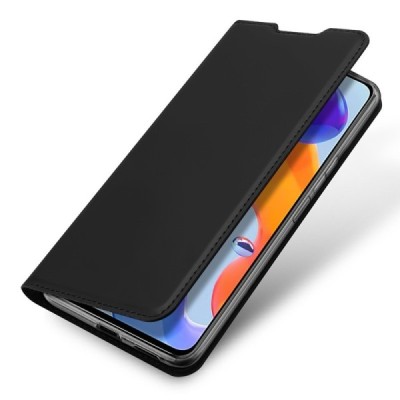 Xiaomi Redmi Note 11 Pro „Dux Ducis“ Skin sērijas melns atvērams maciņš, maks | Vacins.lv