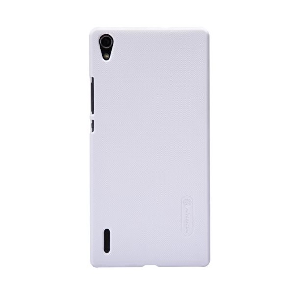 „Nillkin“ Frosted Shield futrālis - balts + ekrāna aizsargplēve (Ascend P7)